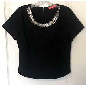 ❁∙Black Lulumari Top With Silver & Gold Collar∙❁